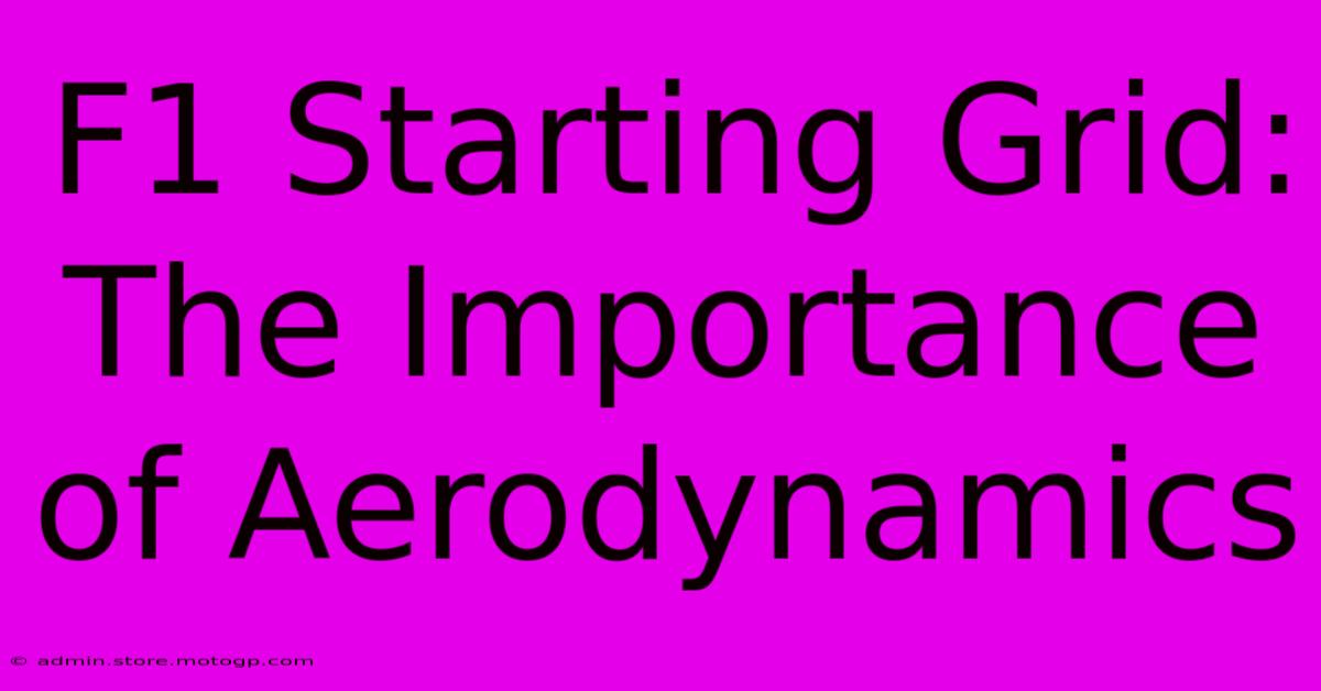 F1 Starting Grid: The Importance Of Aerodynamics