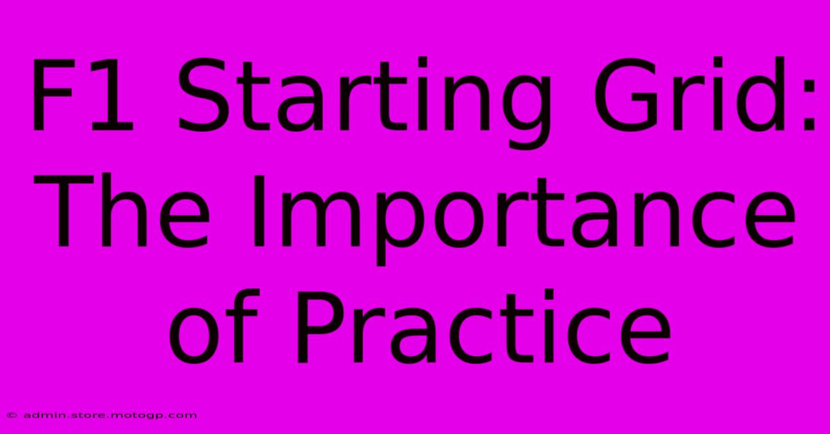 F1 Starting Grid: The Importance Of Practice