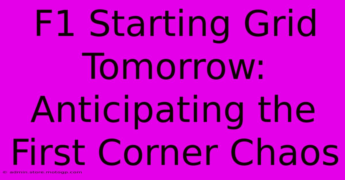 F1 Starting Grid Tomorrow: Anticipating The First Corner Chaos