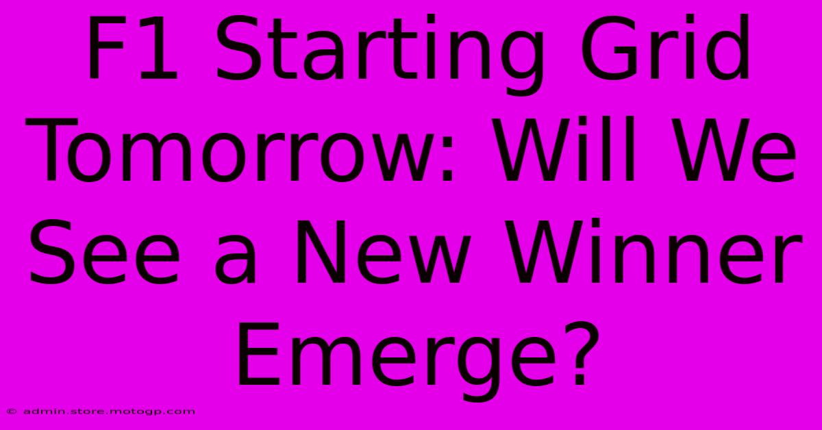 F1 Starting Grid Tomorrow: Will We See A New Winner Emerge?