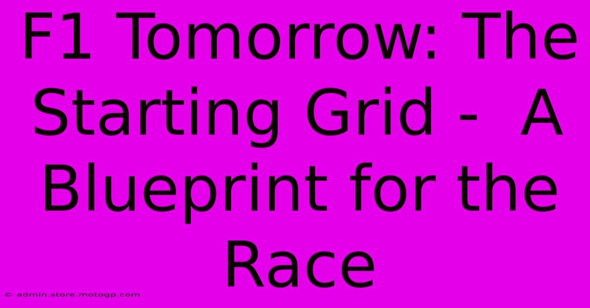 F1 Tomorrow: The Starting Grid -  A Blueprint For The Race