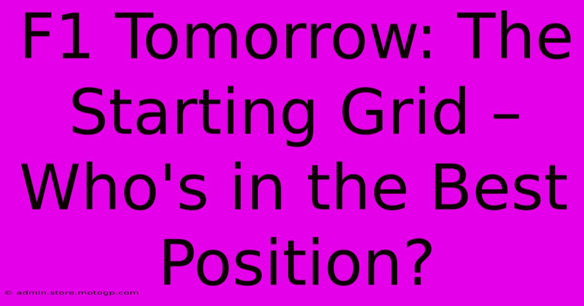 F1 Tomorrow: The Starting Grid – Who's In The Best Position?