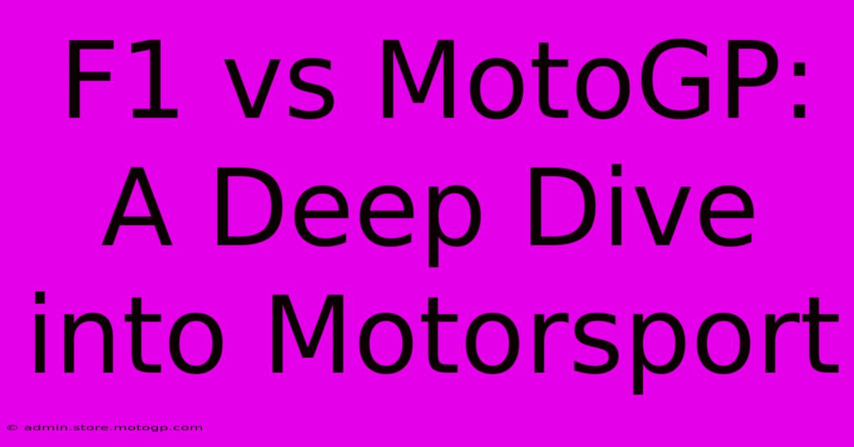 F1 Vs MotoGP: A Deep Dive Into Motorsport