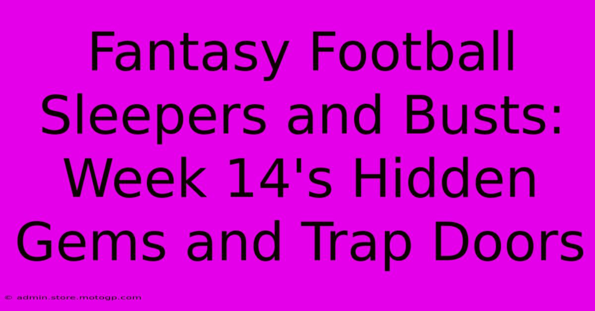 Fantasy Football Sleepers And Busts: Week 14's Hidden Gems And Trap Doors