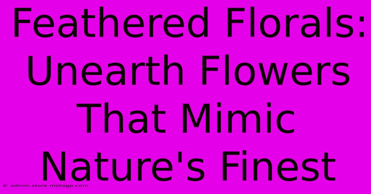 Feathered Florals: Unearth Flowers That Mimic Nature's Finest