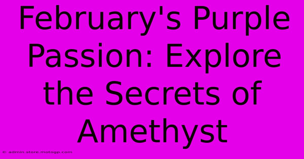 February's Purple Passion: Explore The Secrets Of Amethyst