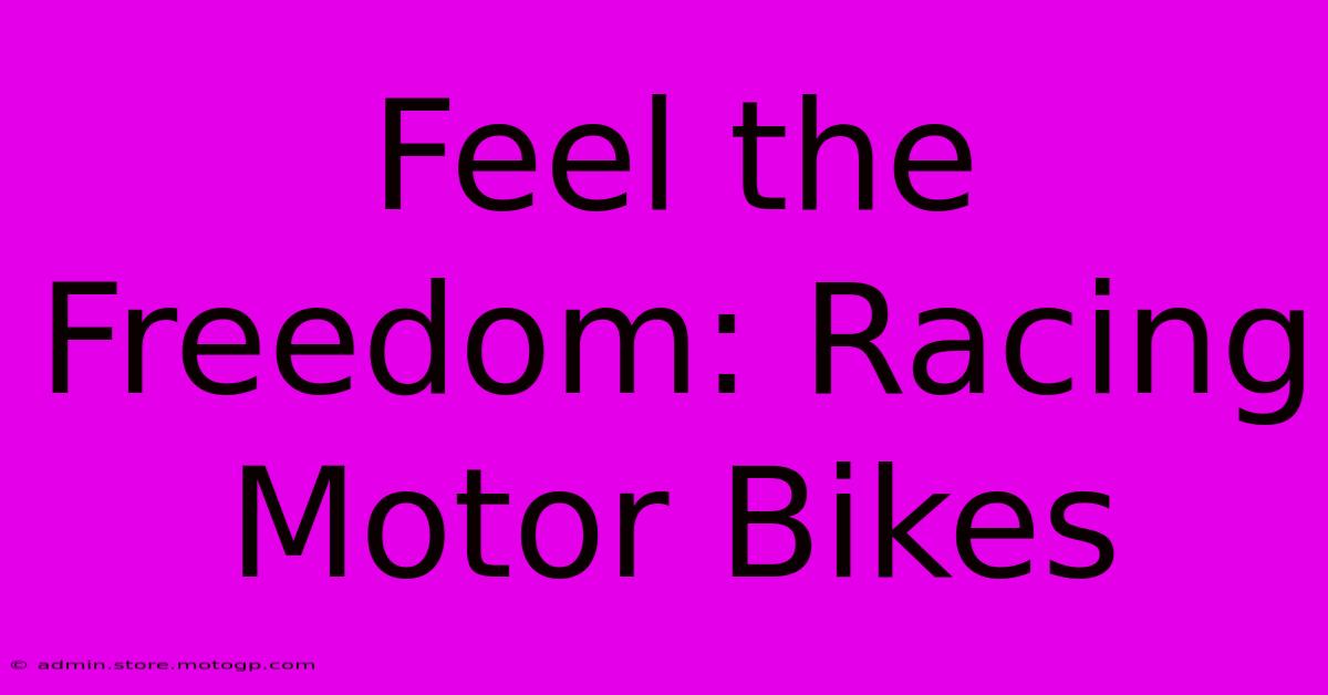 Feel The Freedom: Racing Motor Bikes