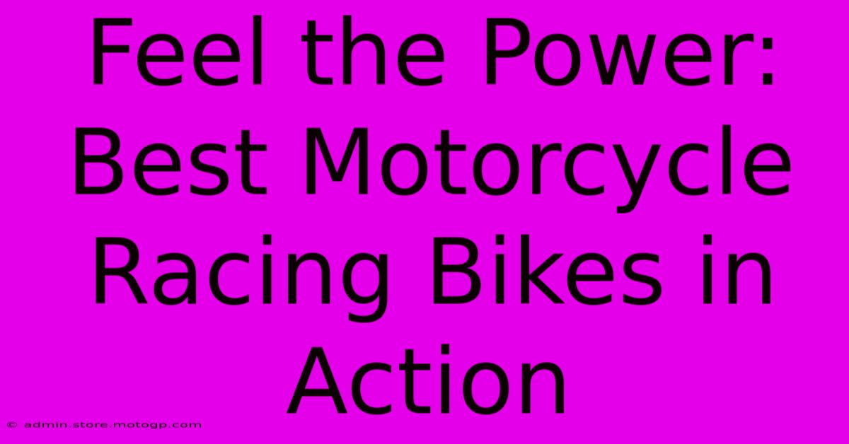 Feel The Power: Best Motorcycle Racing Bikes In Action