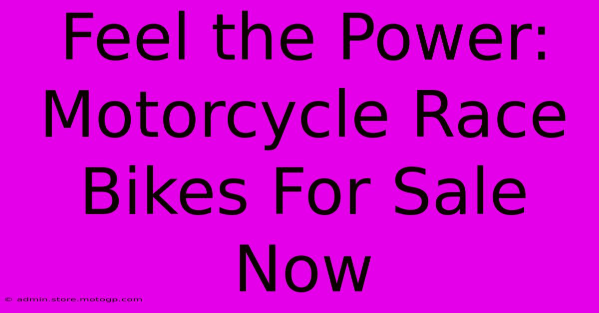 Feel The Power: Motorcycle Race Bikes For Sale Now