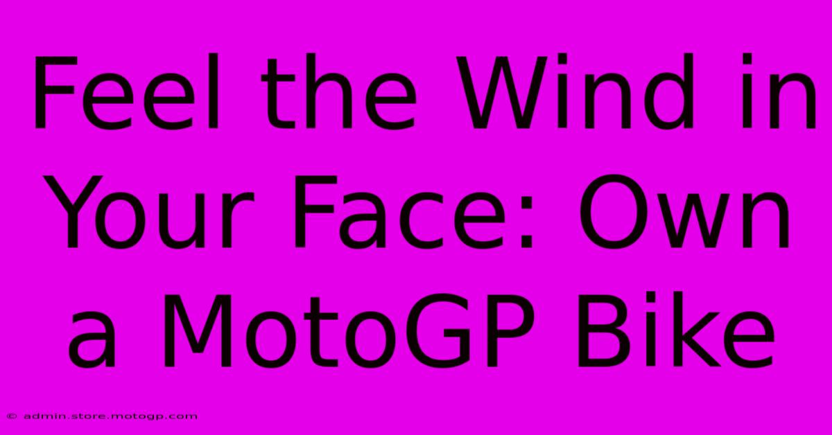 Feel The Wind In Your Face: Own A MotoGP Bike