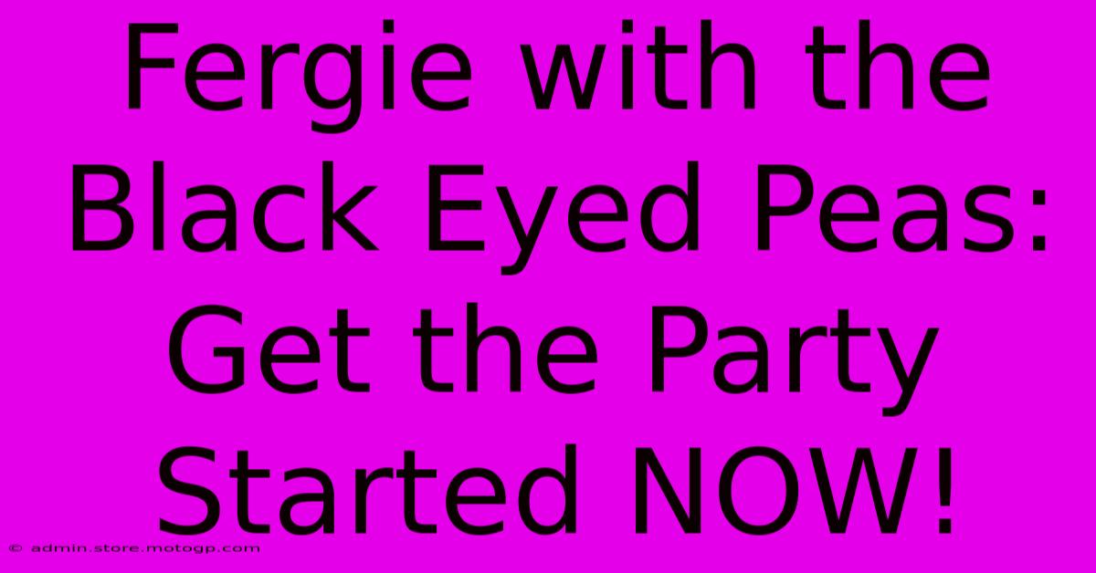 Fergie With The Black Eyed Peas: Get The Party Started NOW!