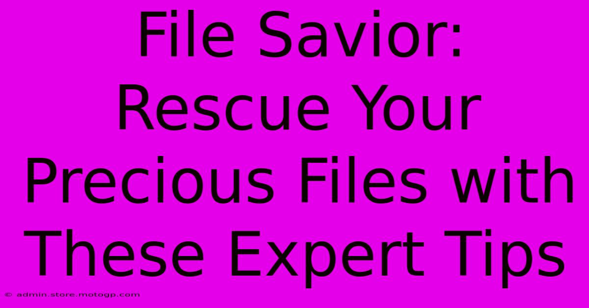 File Savior: Rescue Your Precious Files With These Expert Tips