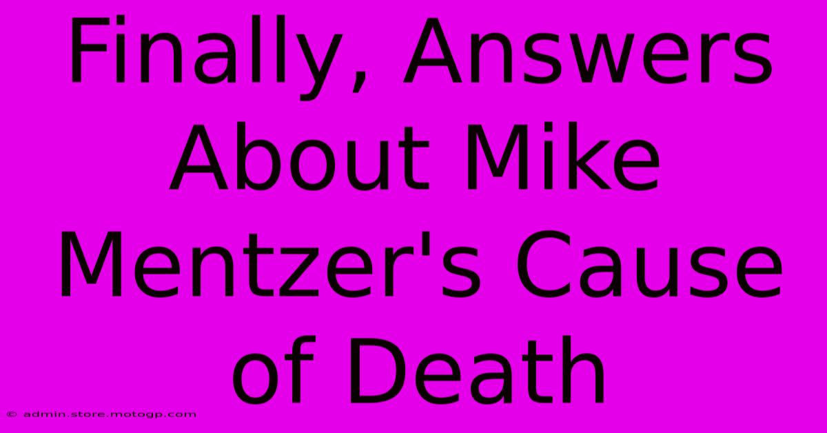 Finally, Answers About Mike Mentzer's Cause Of Death