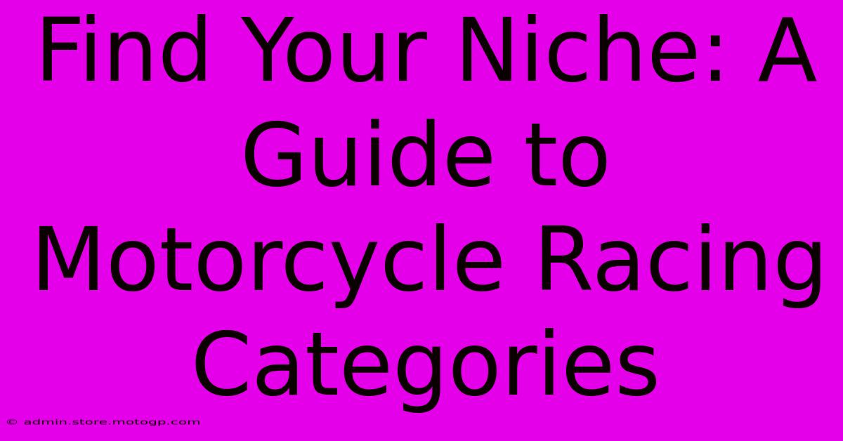 Find Your Niche: A Guide To Motorcycle Racing Categories