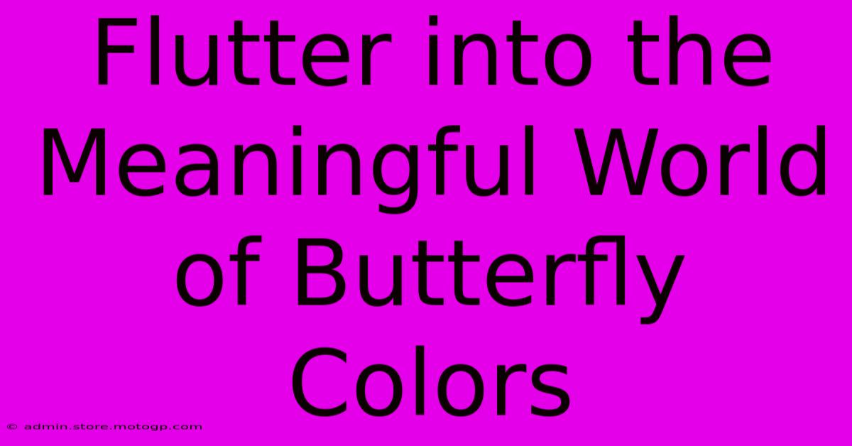 Flutter Into The Meaningful World Of Butterfly Colors