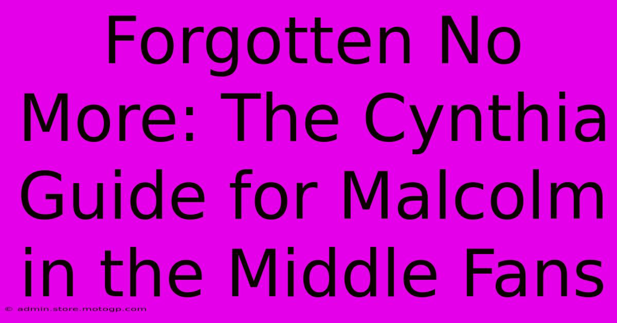 Forgotten No More: The Cynthia Guide For Malcolm In The Middle Fans