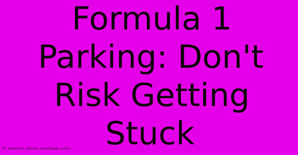 Formula 1 Parking: Don't Risk Getting Stuck