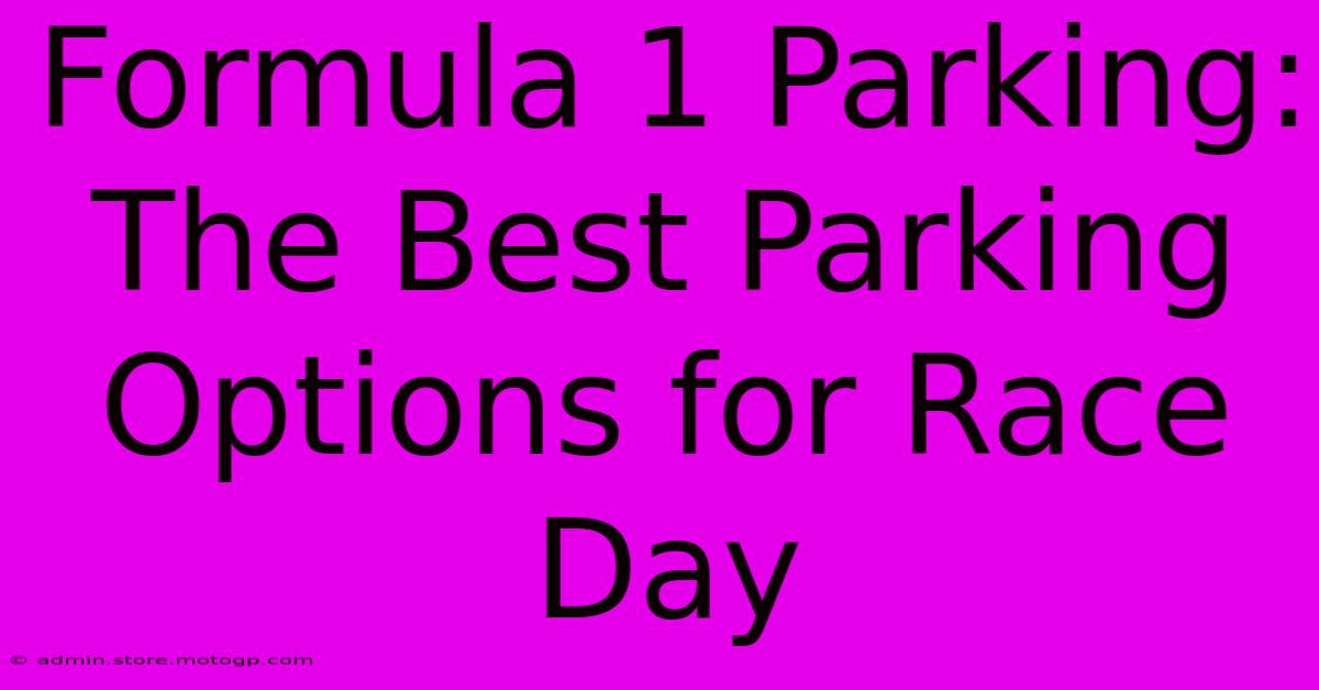 Formula 1 Parking: The Best Parking Options For Race Day