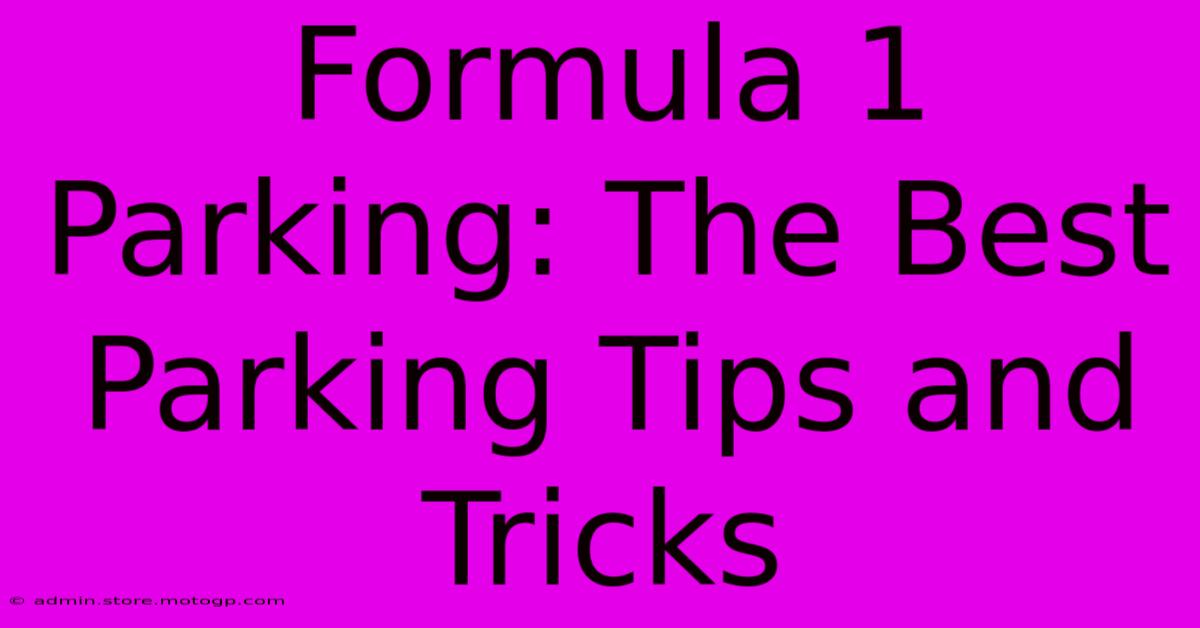 Formula 1 Parking: The Best Parking Tips And Tricks