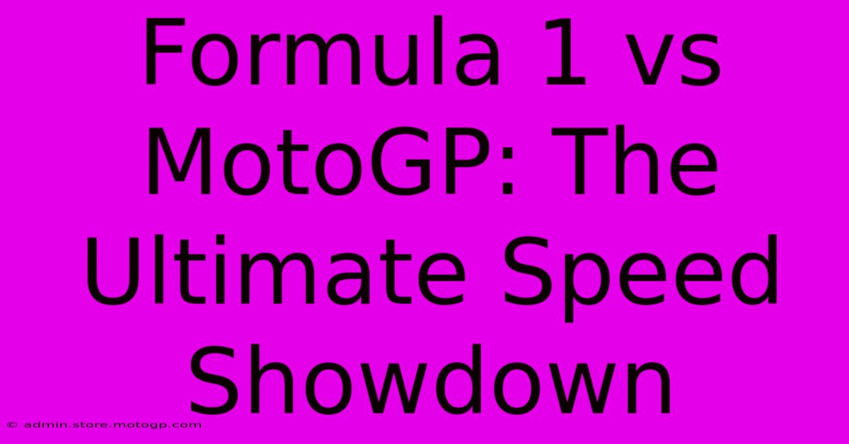 Formula 1 Vs MotoGP: The Ultimate Speed Showdown