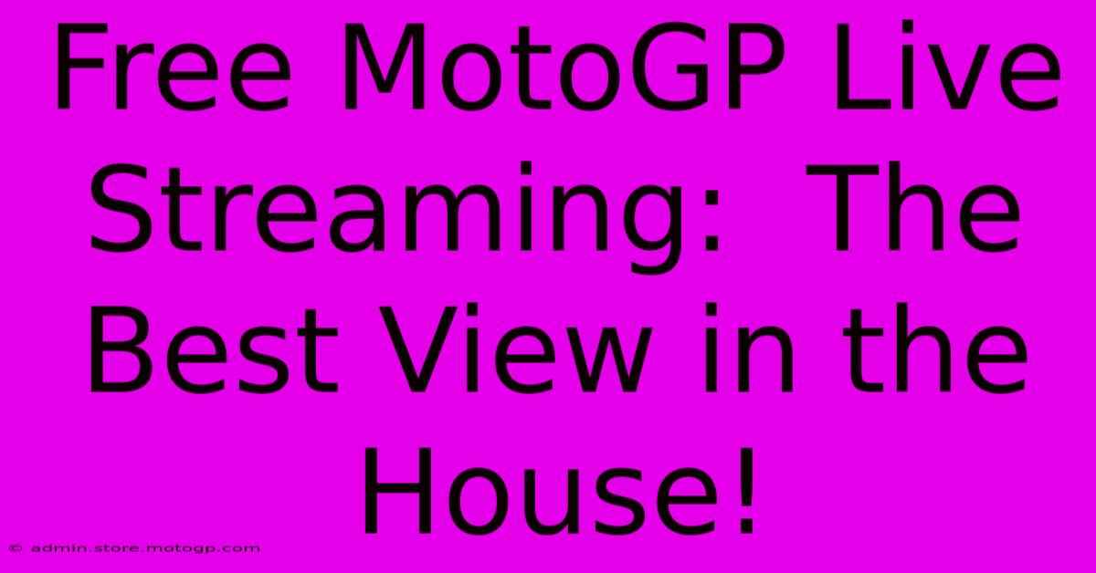 Free MotoGP Live Streaming:  The Best View In The House!