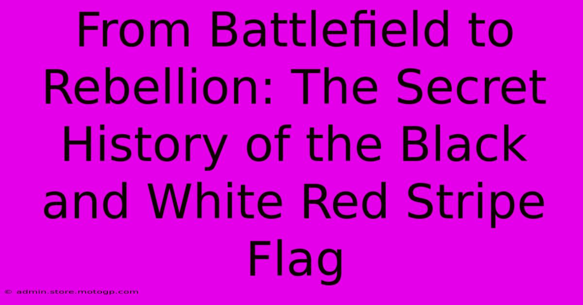 From Battlefield To Rebellion: The Secret History Of The Black And White Red Stripe Flag