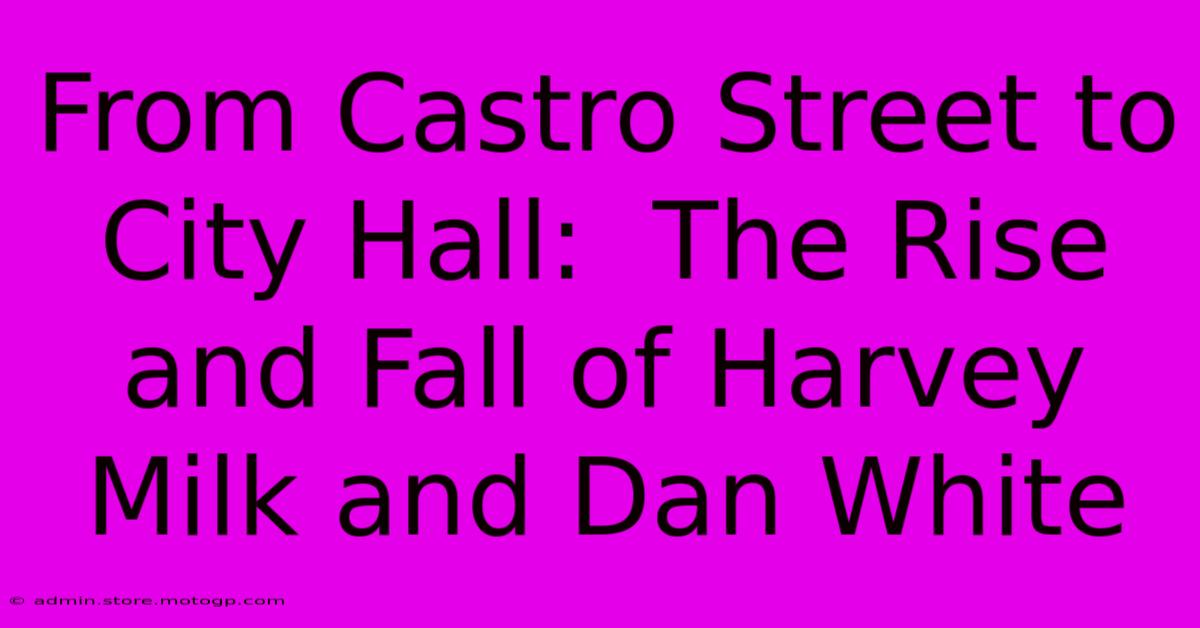 From Castro Street To City Hall:  The Rise And Fall Of Harvey Milk And Dan White