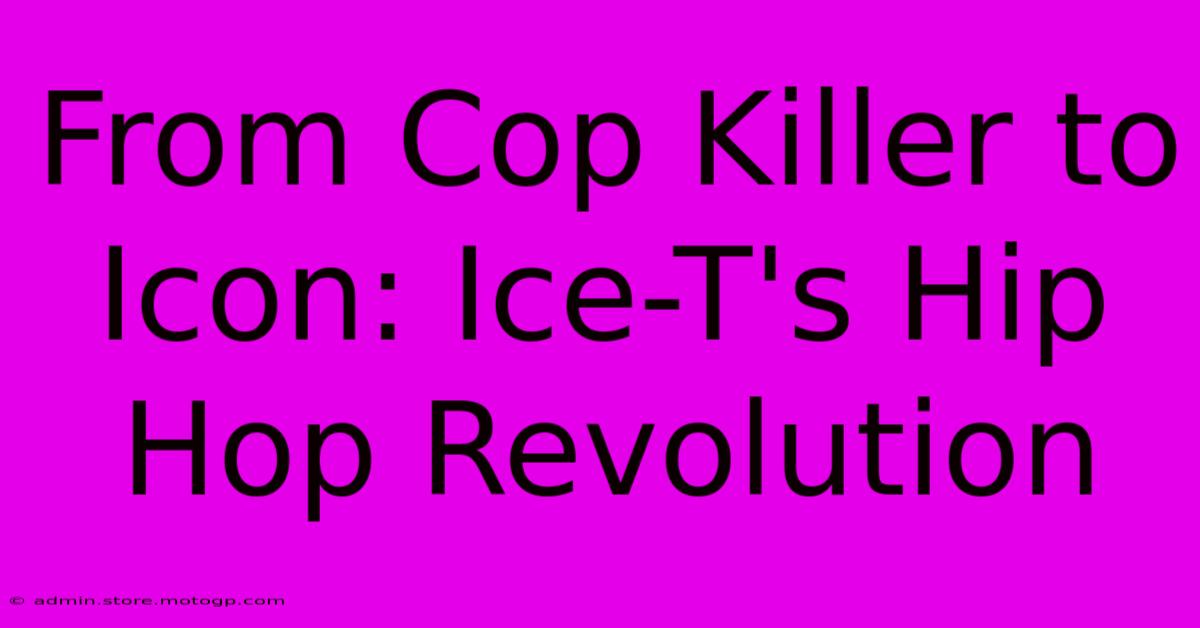 From Cop Killer To Icon: Ice-T's Hip Hop Revolution