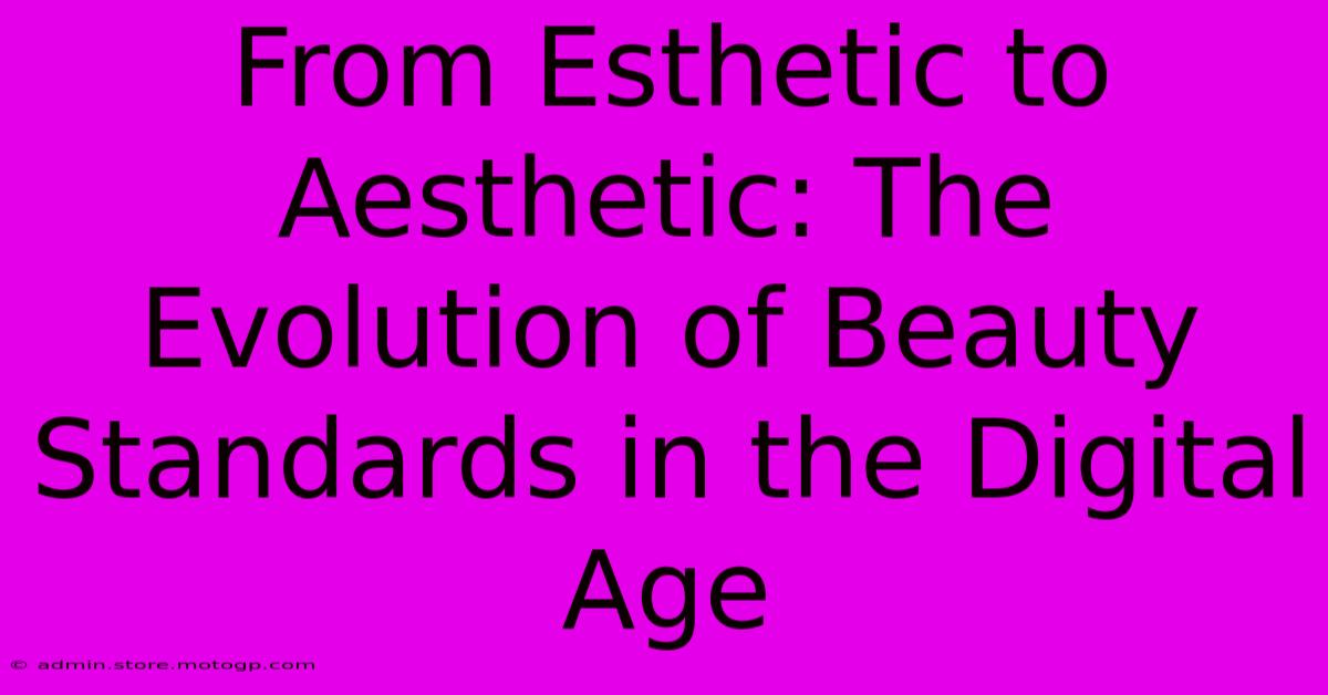 From Esthetic To Aesthetic: The Evolution Of Beauty Standards In The Digital Age