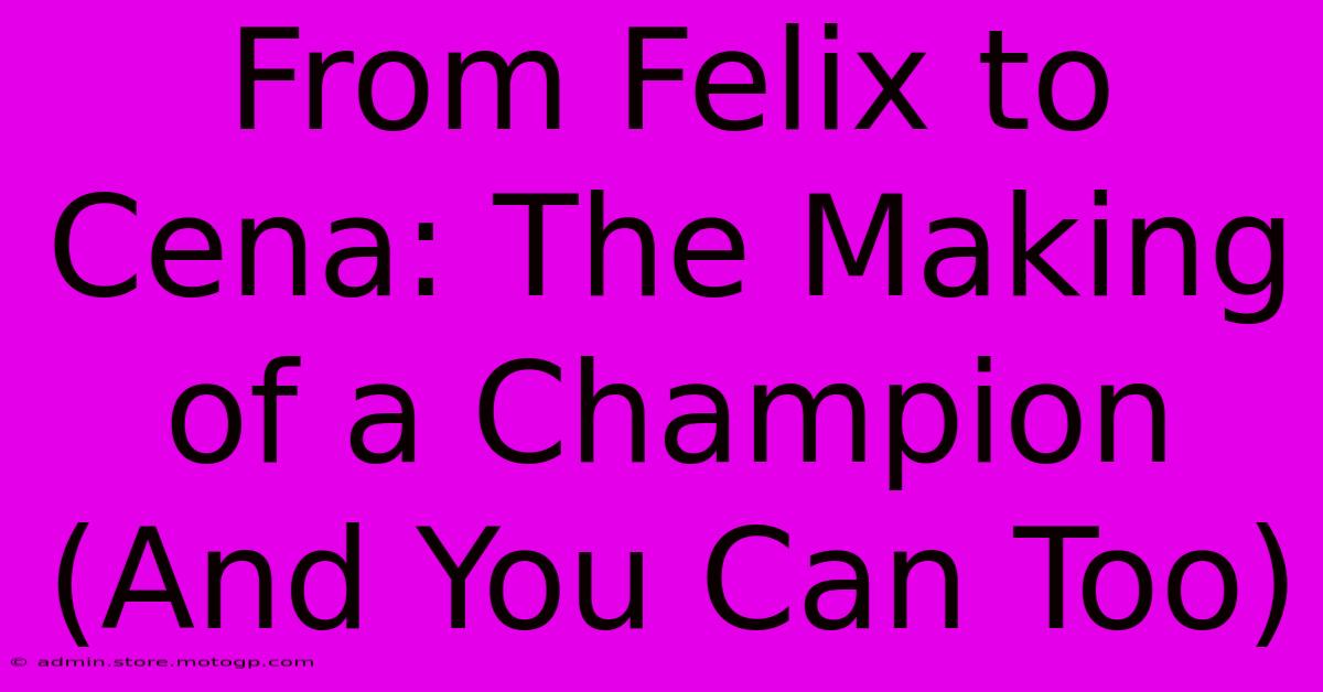 From Felix To Cena: The Making Of A Champion (And You Can Too)