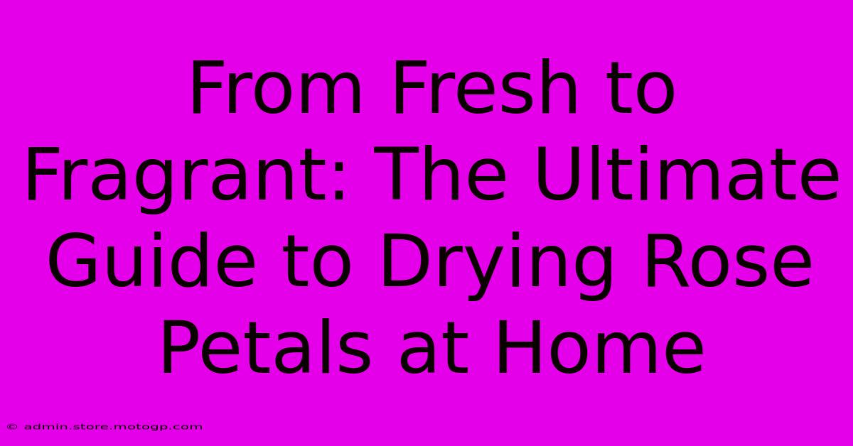 From Fresh To Fragrant: The Ultimate Guide To Drying Rose Petals At Home