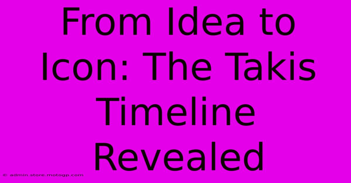 From Idea To Icon: The Takis Timeline Revealed