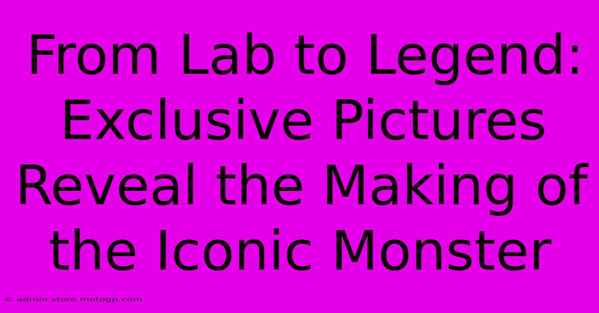 From Lab To Legend: Exclusive Pictures Reveal The Making Of The Iconic Monster