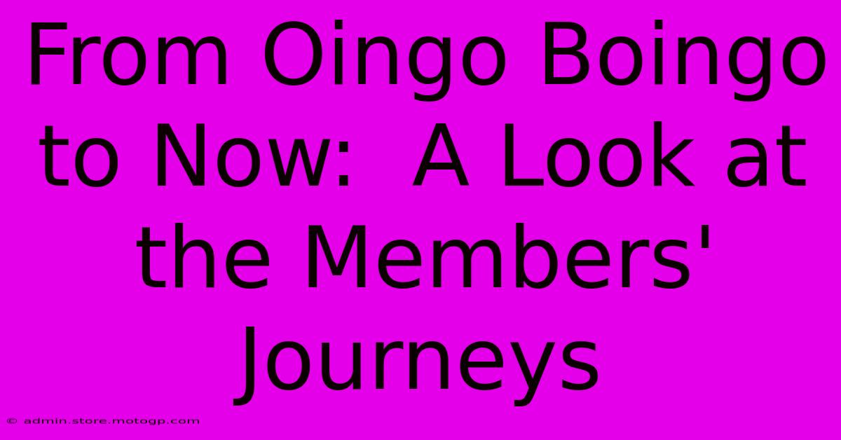 From Oingo Boingo To Now:  A Look At The Members' Journeys