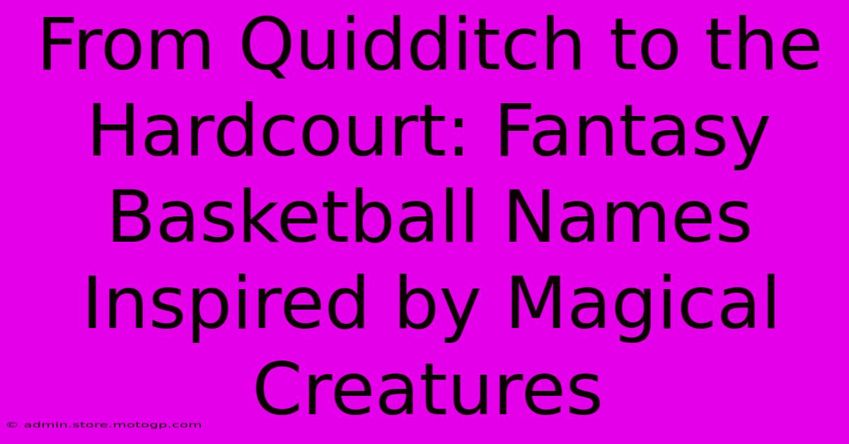 From Quidditch To The Hardcourt: Fantasy Basketball Names Inspired By Magical Creatures