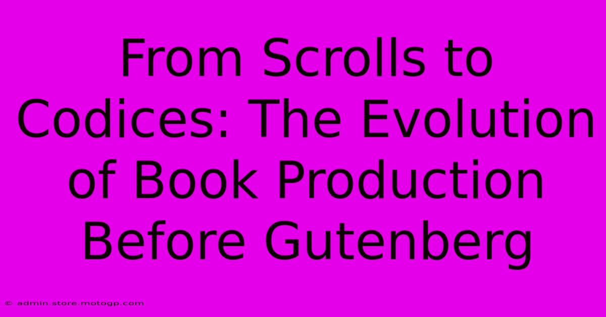 From Scrolls To Codices: The Evolution Of Book Production Before Gutenberg