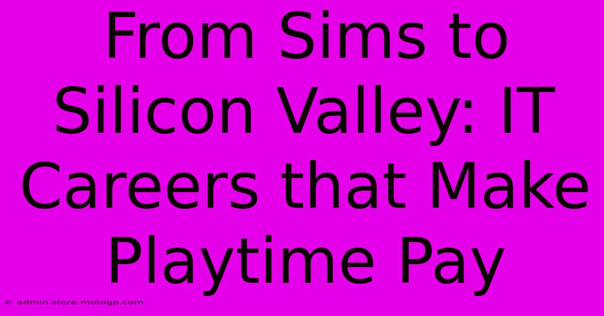 From Sims To Silicon Valley: IT Careers That Make Playtime Pay