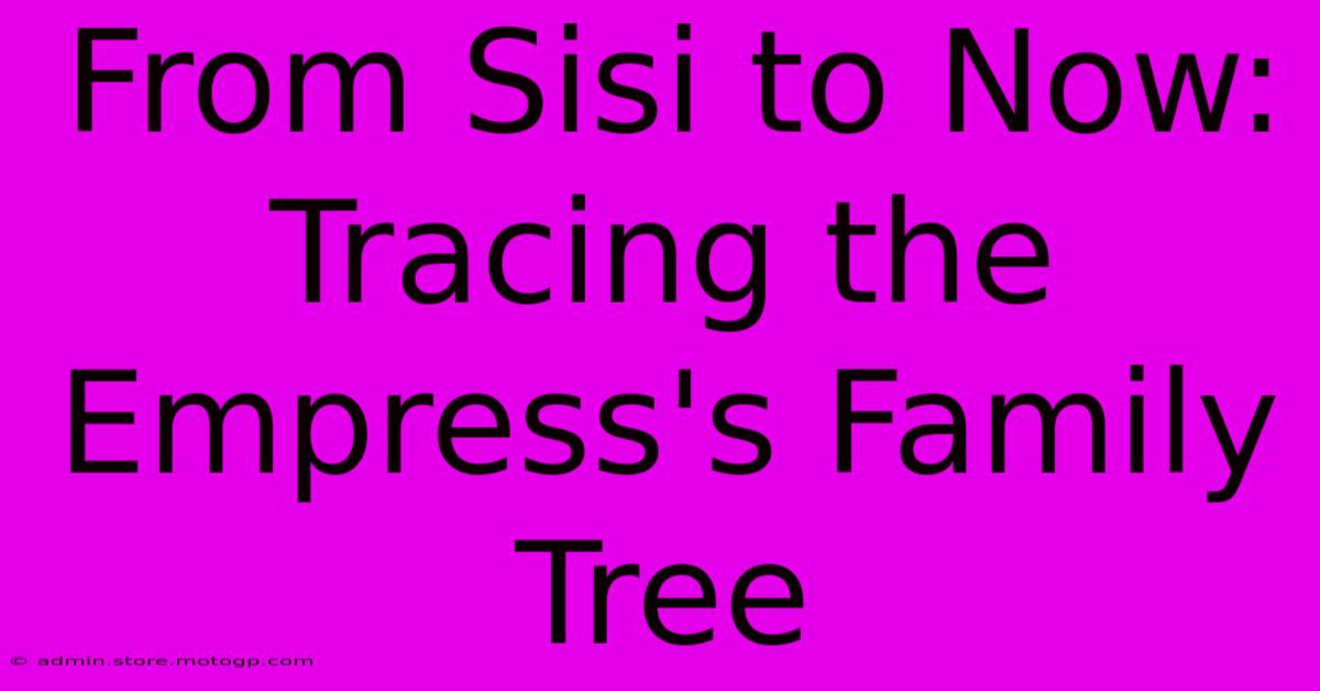 From Sisi To Now:  Tracing The Empress's Family Tree