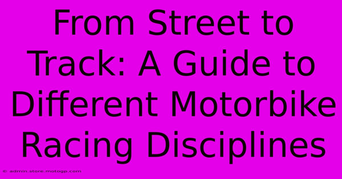 From Street To Track: A Guide To Different Motorbike Racing Disciplines