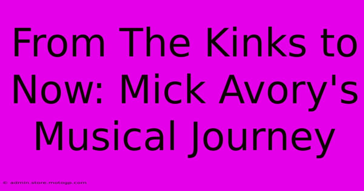 From The Kinks To Now: Mick Avory's Musical Journey