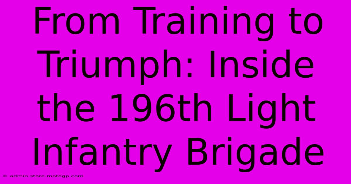 From Training To Triumph: Inside The 196th Light Infantry Brigade