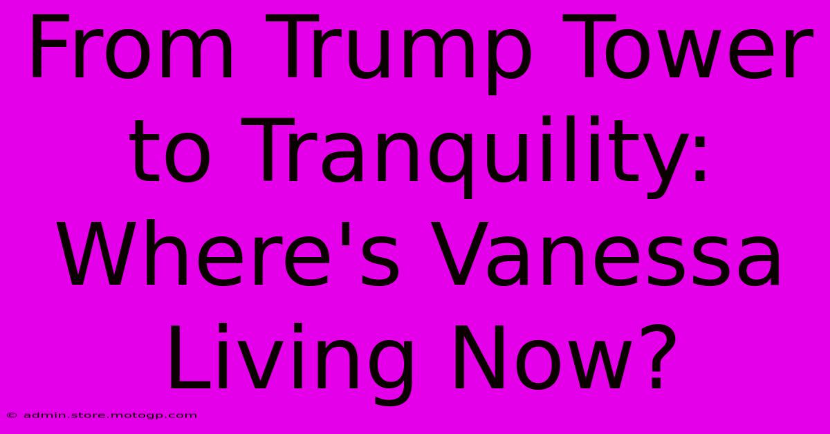 From Trump Tower To Tranquility: Where's Vanessa Living Now?