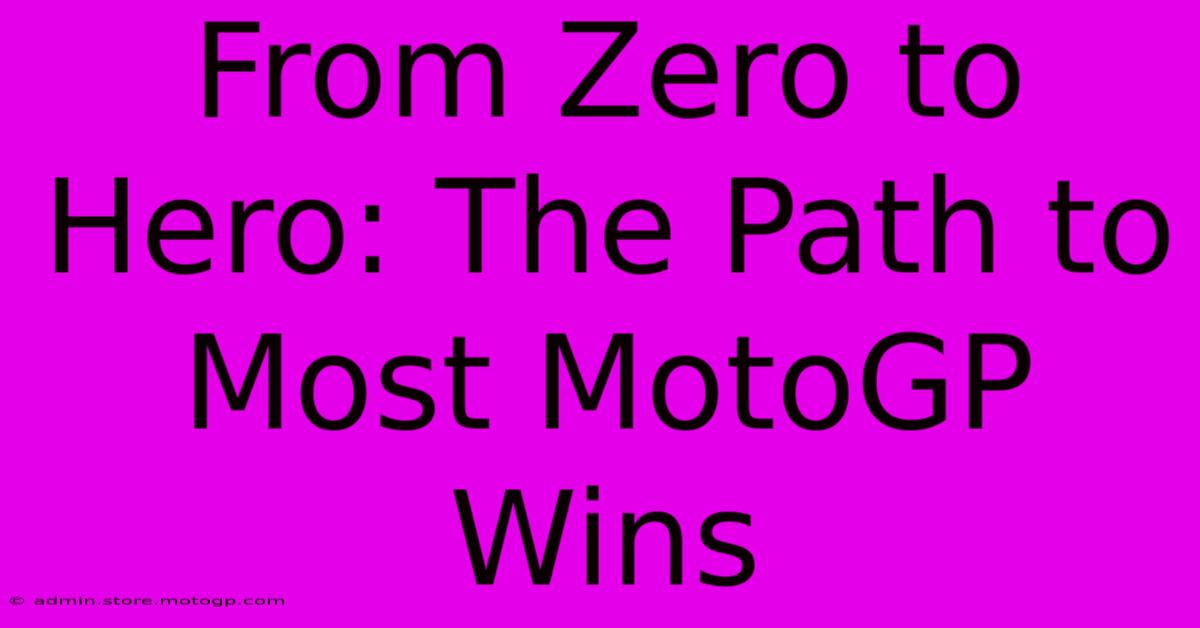 From Zero To Hero: The Path To Most MotoGP Wins