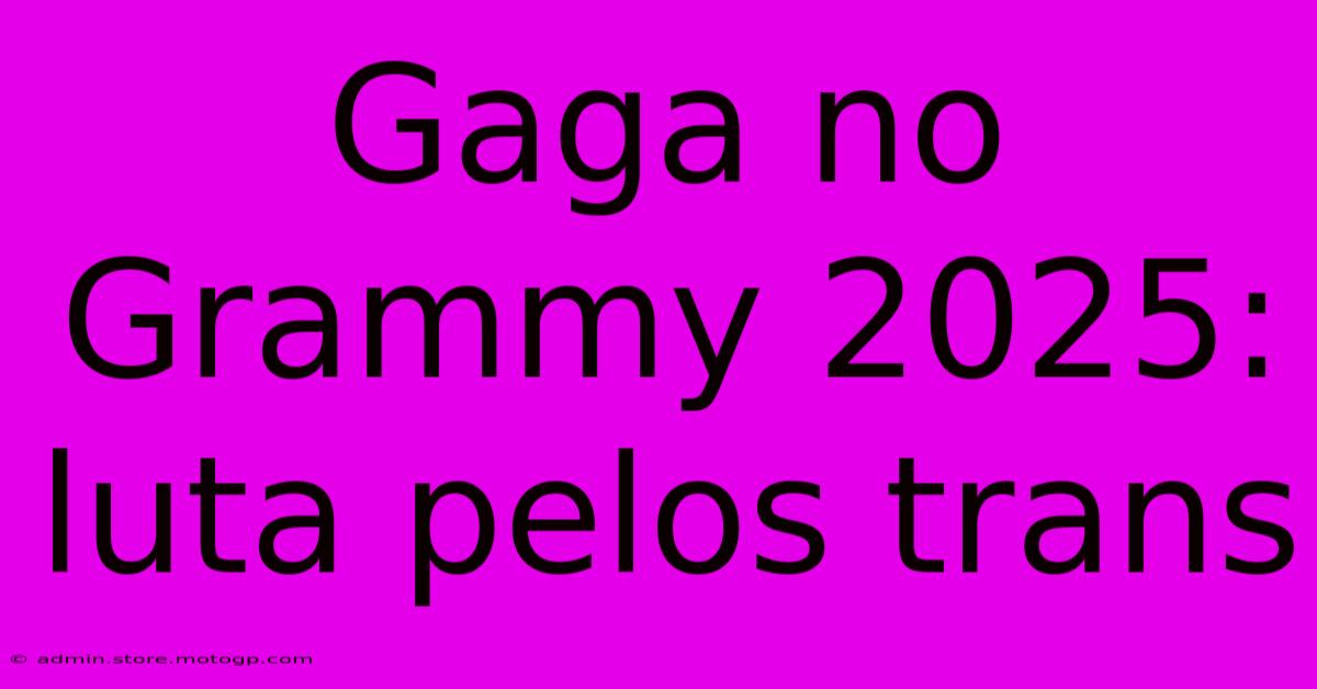 Gaga No Grammy 2025: Luta Pelos Trans