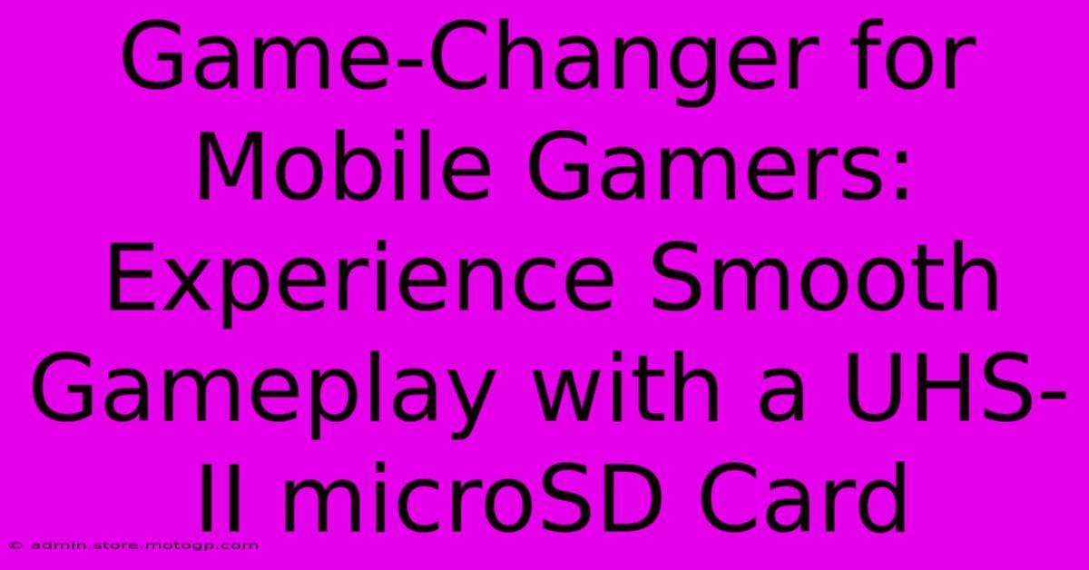 Game-Changer For Mobile Gamers: Experience Smooth Gameplay With A UHS-II MicroSD Card