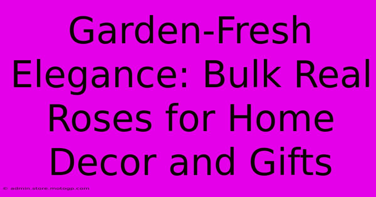 Garden-Fresh Elegance: Bulk Real Roses For Home Decor And Gifts