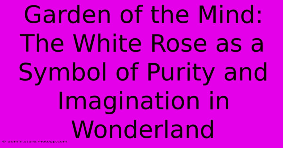 Garden Of The Mind: The White Rose As A Symbol Of Purity And Imagination In Wonderland