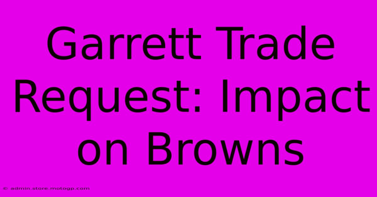 Garrett Trade Request: Impact On Browns