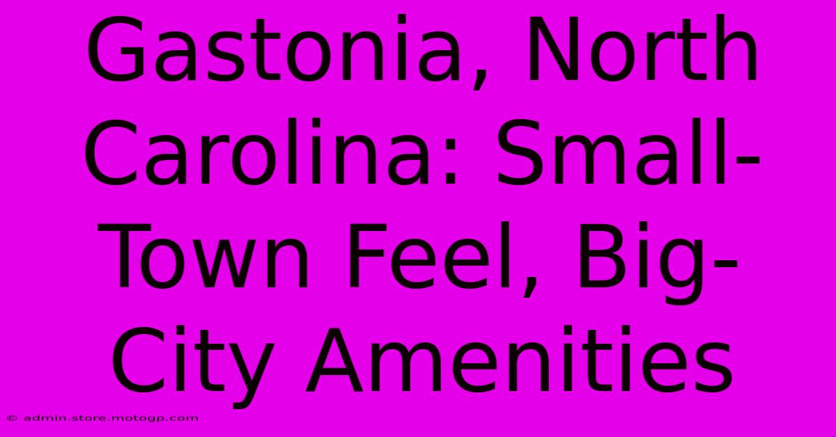 Gastonia, North Carolina: Small-Town Feel, Big-City Amenities