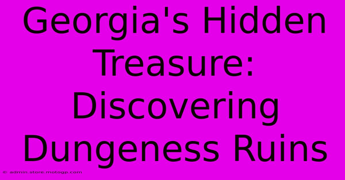 Georgia's Hidden Treasure: Discovering Dungeness Ruins